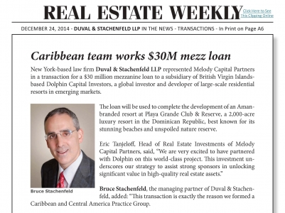 Caribbean team works $30M mezz loan
