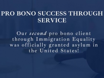 Pro Bono Committee Successfully Helps Client Gain Asylum Status in Partnerships with Immigration Equality and Sanctuary for Families