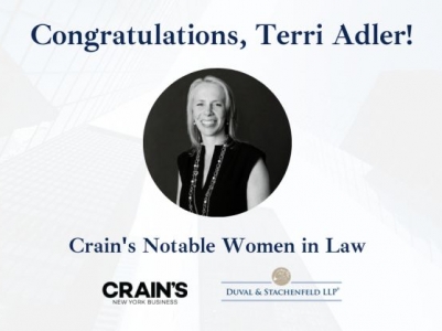 Managing Partner, Terri Adler, Named to Crain's 2022 Notable Women in Law