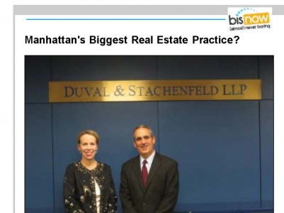 Bisnow Real Estate Features Duval & Stachenfeld's Real Estate Practice Group