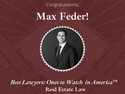 Max Feder Named To Best Lawyers: Ones to Watch in America List