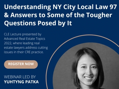 NYC Tax & Incentives Chair, YuhTyng Patka, Presents on Local Law 97