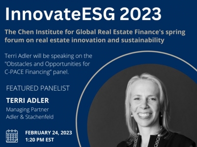 A&S Managing Partner Terri Adler will be a featured speaker at this year’s InnovateESG conference hosted by NYU Stern Real Estate