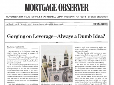 Gorging on Leverage - Always a Dumb Idea?
